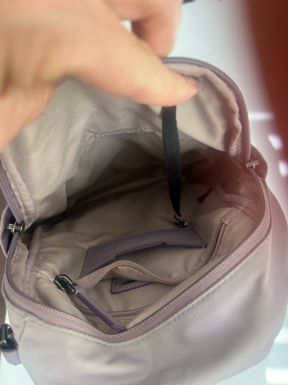 Tumi Ombre Lavender to Plum Sling Bag - Picture 7 of 13